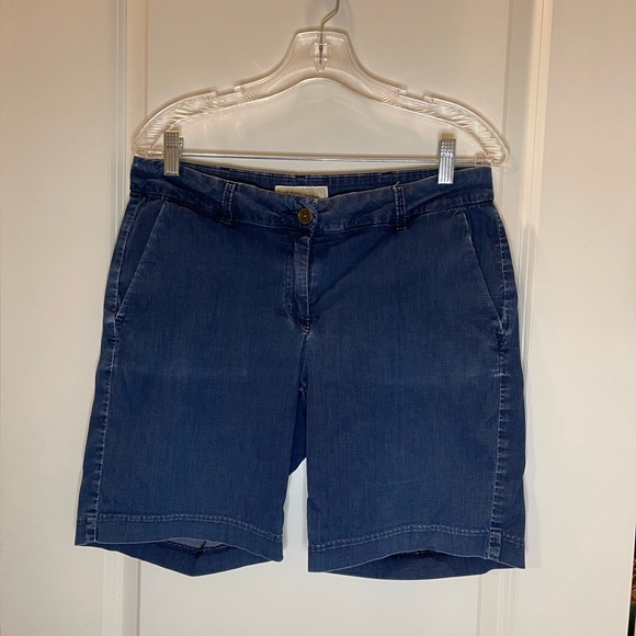Michael Kors Denim Bermuda Shorts Size 8 - Picture 1 of 3